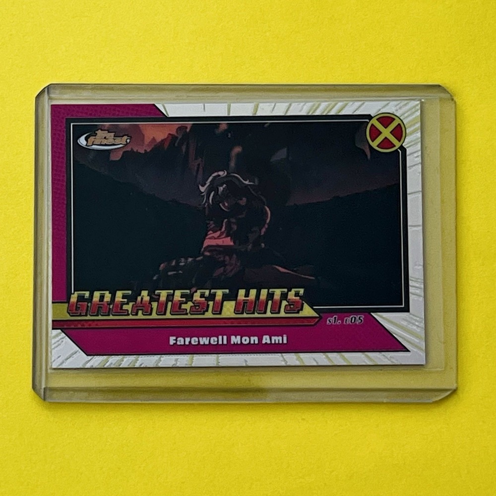2025 Topps Finest Marvel Greatest Hits GH-9 X-Men Insert Card "Farewell Mon Ami"